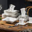 60 Piece Porcelain China Dinnerware Set, Service for 12