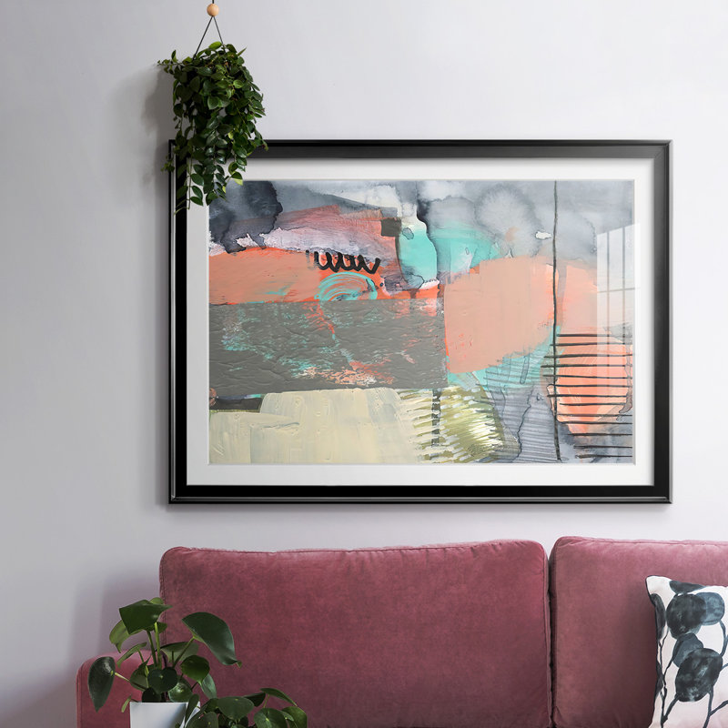 Over, Under & Through II - encadré, impression encadrée avec biseauté mat et verre, Noir, H 27 po x l 39 po x P 1,5 po