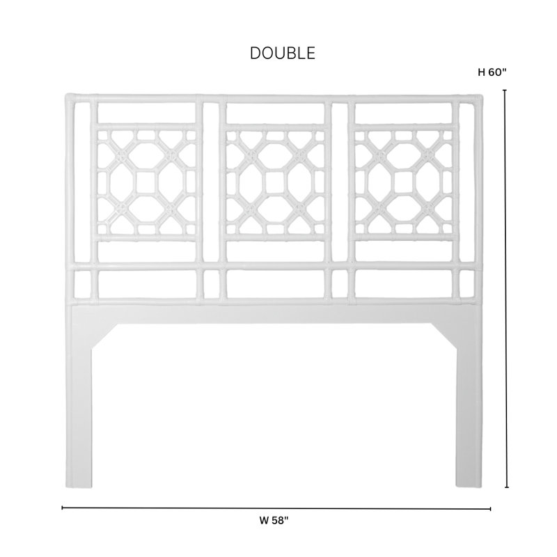 Lattice Back Standard Bed, King, Celery Green