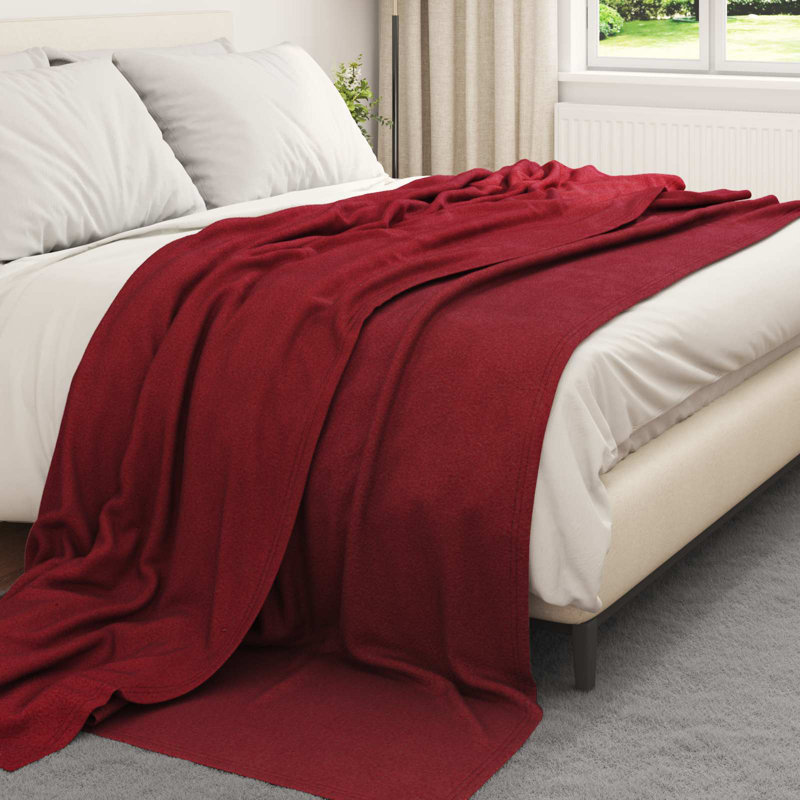 5.5-51 Throw Blanket, Bordeaux Red, 240cm x 220cm