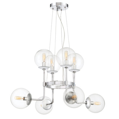 Lustre de roue de wagon avec abat-jour 8 lumières Caudill