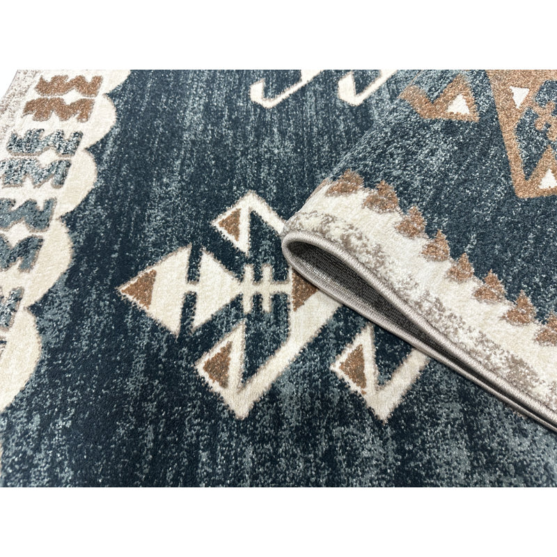 Tapis de style bohème vintage rétro pour salon, Rectangle 7 pi 10 po x 10 pi 10 po