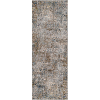 Tapis bleu marine / brun Balch