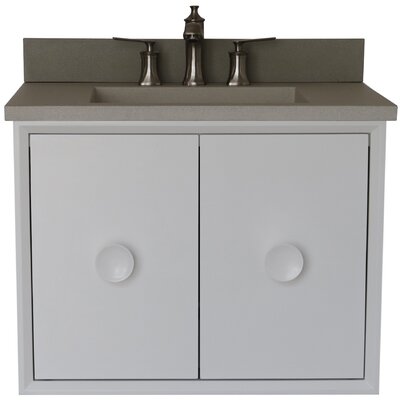 Crumley 31"" Wall-Mounted Single Bathroom Vanity Set -  George Oliver, 95F18B8280E24CE4B7374C04DD636E72