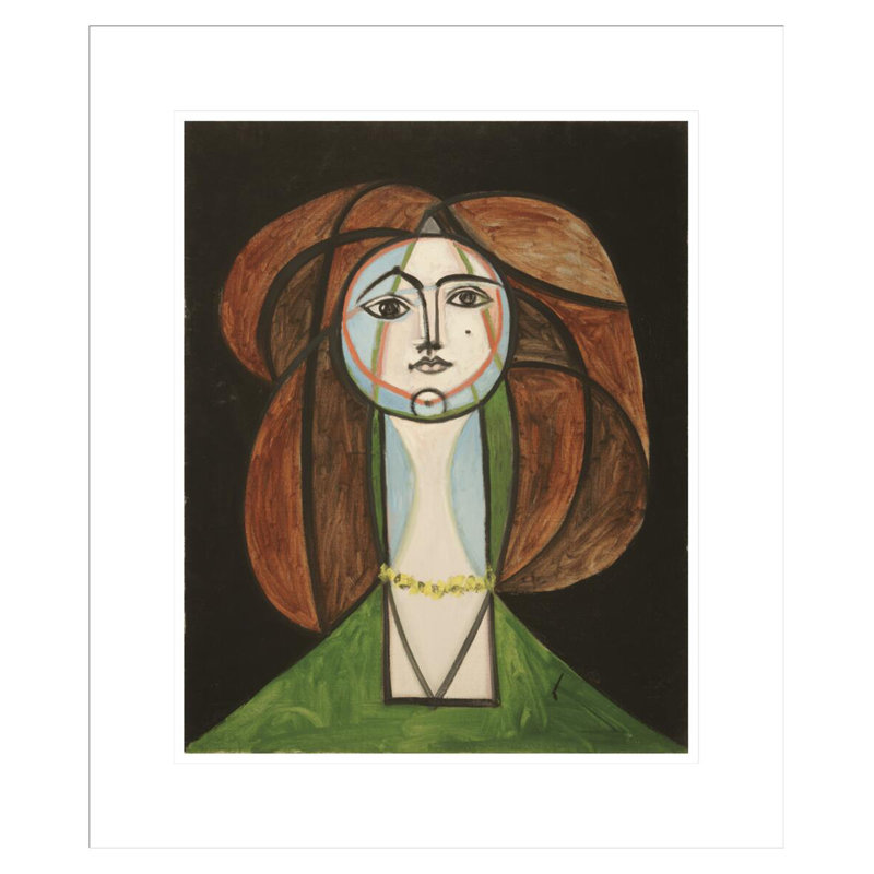 Femme au collier jaune par Pablo Picasso, H 20,79 po x l 17,75 po