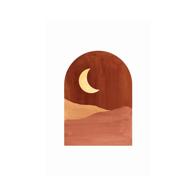 Terracotta Night - Painting on Canvas, 30.48cm H x 20.32cm W x 1.91cm D, Wrapped Canvas