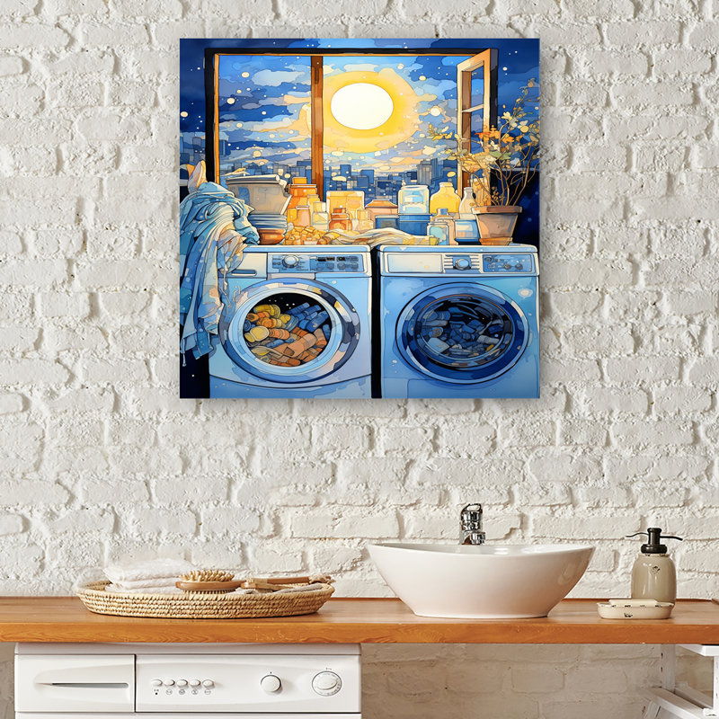 «Blue Laundry», H 44 po x l 34 po x P 1,5 po