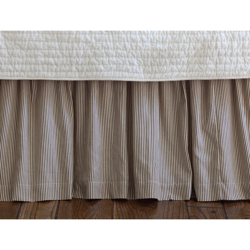 Farmhouse Stripe Bed Skirt, King