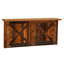 Bar en bois de grange de 7 pieds avec meuble-lavabo Fireside Lodge - dessus artisanal - ouverture du réfrigérateur à droite