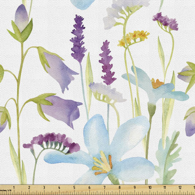 Chayanna Lavender Lily Iris Magnolia Poppy Blossoms Multi-Purpose Fabric