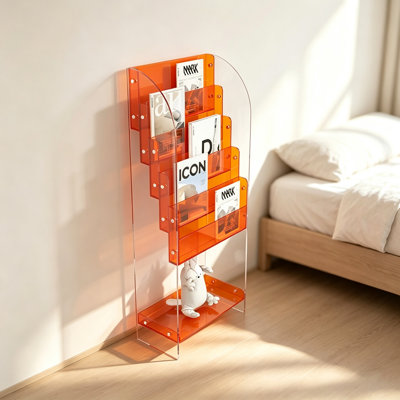 Modern Acrylic Floor Bookshelf