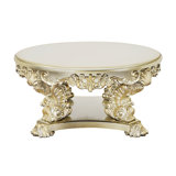 Gorou Round Coffee Table in Antique Gold