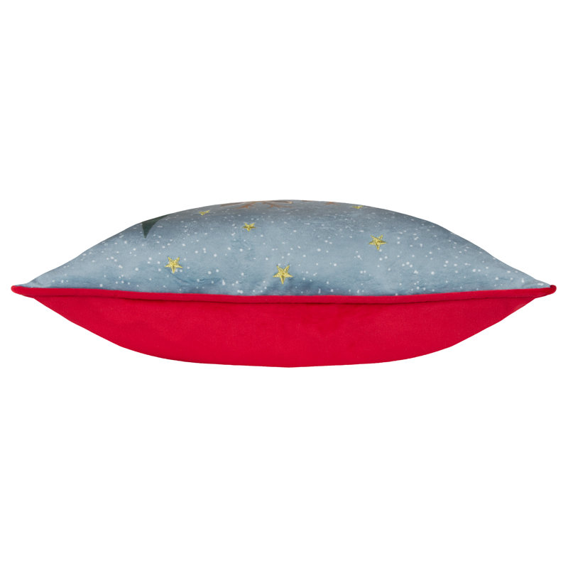 Ditsy Festive Reindeer Abstract Square Throw Cushion