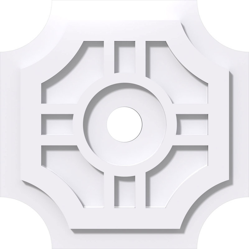 Médaillon de plafond contemporain en PVC de qualité architecturale de 20 po x P 5 po x P 6 po x P 1 po