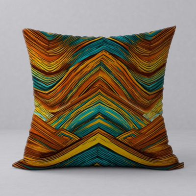 Oreiller New ManosMorenas, caractère et motifs vibrants / taille 18 po x 18 po