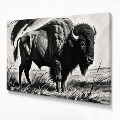 Faune, bison américain, art mural sur toile