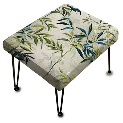Motif tropical de bambou Zen - repose-pieds rectangulaire tropical