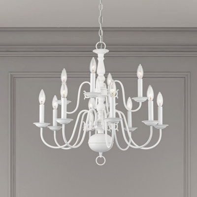 Lustre étagé de style bougie à 12 lumières Wigmore