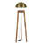 Elegant Floor Lamp, Walnut & Gold, 67.0 Inches Tall | FIR Wood Body, Metal Cap, Electrostatic Oven Dried Paint | E 27 Socket Max 40 W | Ideal for Glam Living Rooms & Modern Interiors, Stylish & Functional Design