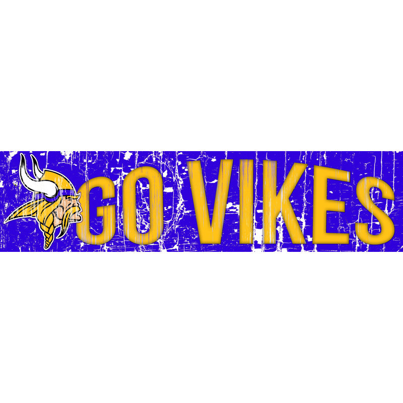 Plaque d’art de slogan NFL, Vikings du Minnesota, Grand