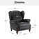 Amyri 33" Wide Genuine Leather Wingback Armchair with Button-Tufted