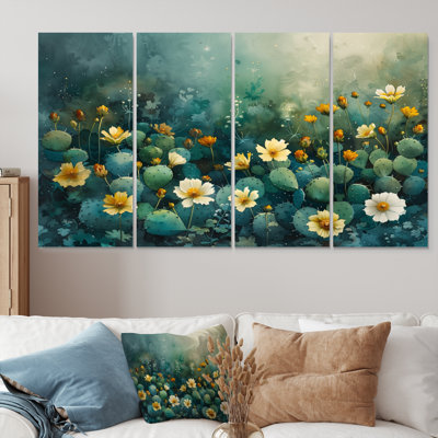 Sigourney - Ensemble d'art mural toile cactus floral