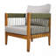 Fauteuil club d'extérieur en bois d'acacia-386569814-386569809