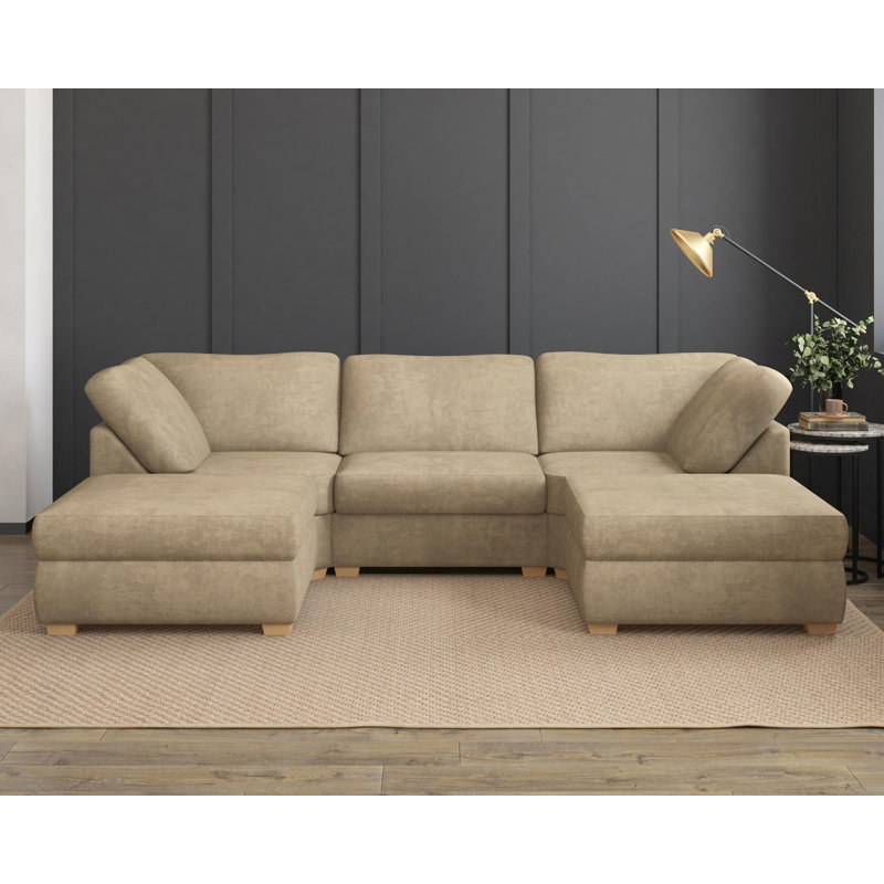 Nestle U Shape, Fixed Back, Dark Mink Polyester