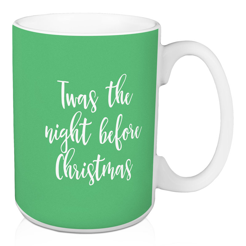Grande tasse à café twas the night before christmas Handley, Vert clair