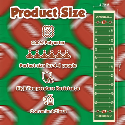 Super Game Bowl 2027 - Chemin de table de jeu pour décorations de fête de football