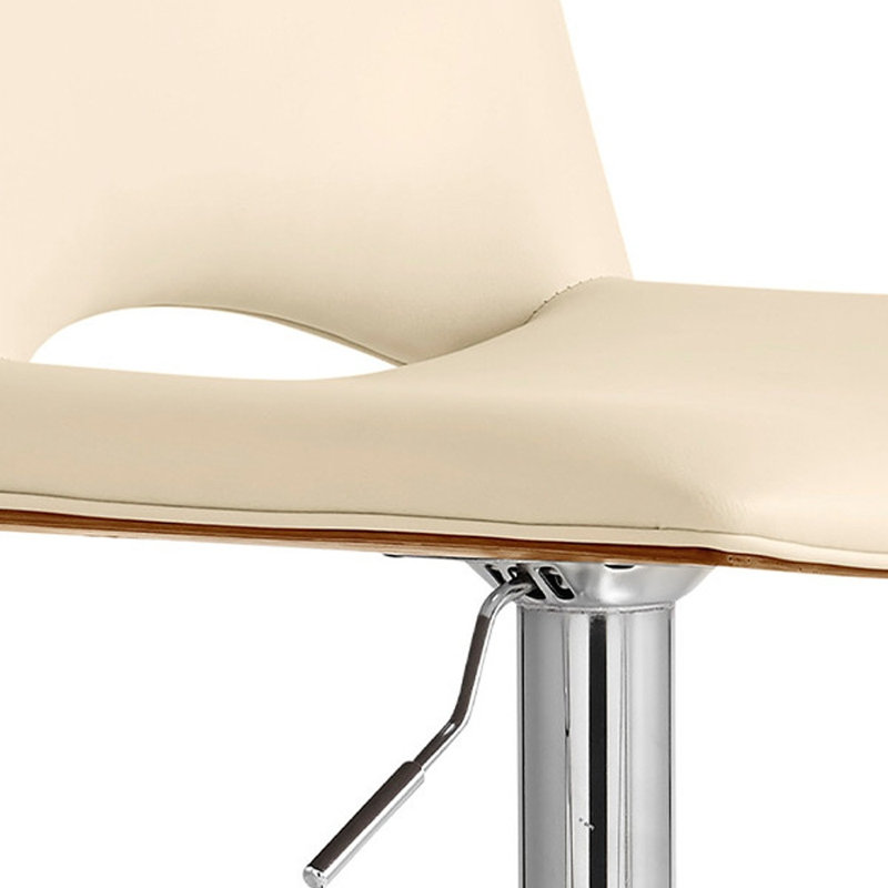 Tabouret pivotant à hauteur réglable, Crème