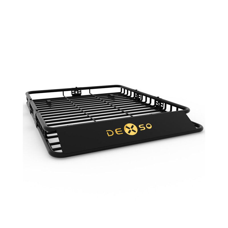 64" x 50" Universal Roof Rack Basket 200 Lbs Capacity Rooftop Cargo Carrier Basket with Extension Luggage Rack Heavy Duty for SUVs Trucks Vehicles
