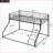 Twin XL Over Queen Metal Bunk Bed Frame - No Box Spring Needed, Black for Guest/Second Bedroom
