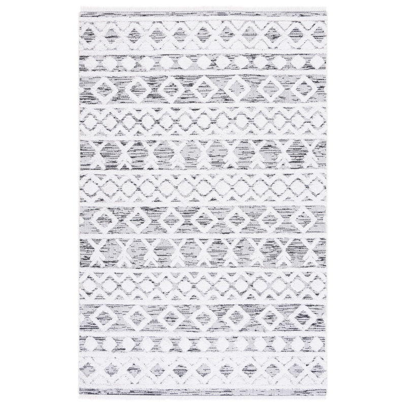 Tapis noir / ivoire Augustine 758, Rectangle 8 pi x 10 pi