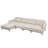 Harshith 96" W L Shape -Upholstered Modular Sofa With Ottoman-263560392-263560393