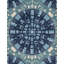 Oriental Area Rug in Blue/Dark Blue/Ivory