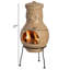 Foyer d'extérieur beige en argile Chiminea