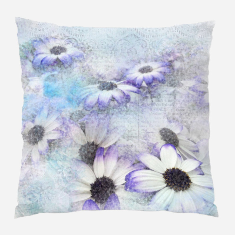  Coussin Flower, Microsuède, Intérieur