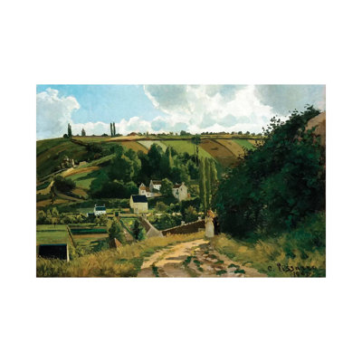 Jalais, Hill, Pontoise by Camille Pissarro - Wrapped Canvas Panoramic Painting