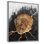 «Gentes Mysteries Of A Dark Onyx Wood Slice II», art mural hibou