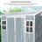 Resin Outdoor Storage Shed Waterproof Shed With Floor, Two Windows And Lockable Door Gray-114977534