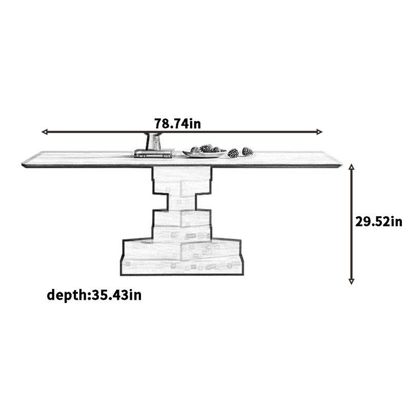 Laesha, H 29,52 po x L 78,74 po x l 35,43 po