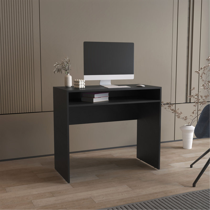 Bureau d'ordinateur H 30,6 po, avec 1 tablette, noir