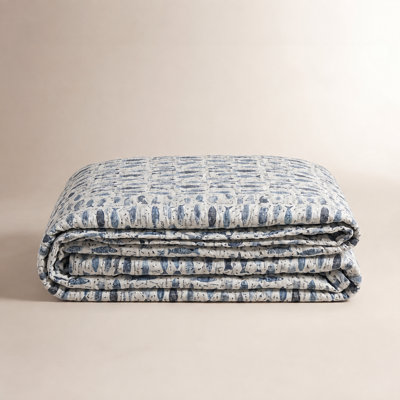 Kantha Fish Cotton Coverlet Set