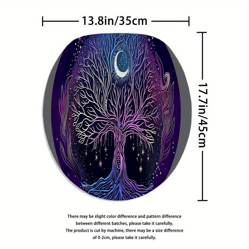 Ensemble de 3 tapis pour salle de bain Zen, Purple Chinese Style Ink Painting