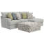 Youngblood - Méridienne 2 pièces avec siège à ressorts confortables, repose-pieds cocktail de 41 po et 6 coussins décoratifs inclus-832948694