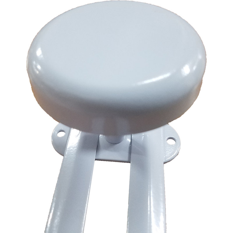 Chrome Wall-Mounted 3-Hook Coat and Towel Rack