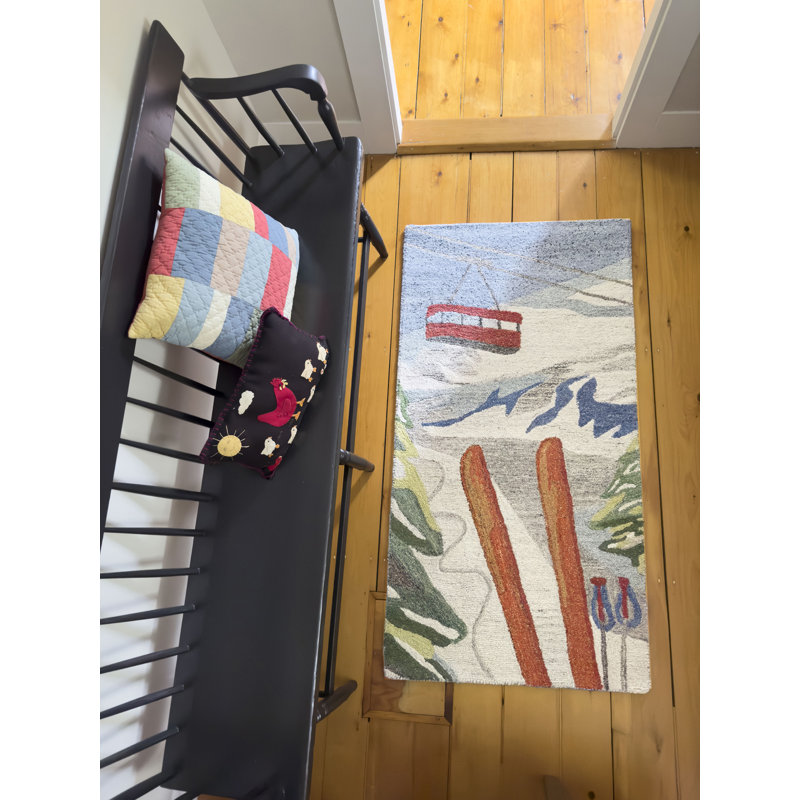 Tapis d'intérieur / extérieur en polyester recyclé touffeté à la main Global, Tapis de couloir 2 pi 6 po x 5 pi