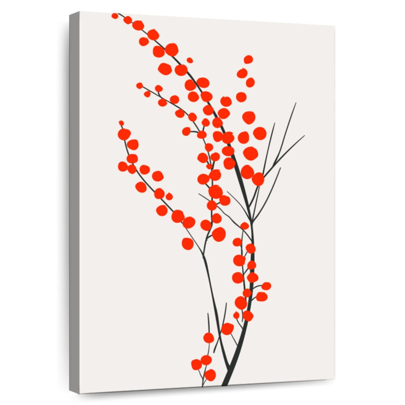 Harnek Red Wild Berries, 36" H x 24" W