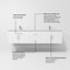 Meuble-lavabo double l 80 po x P 22 po Geneva-1390836629